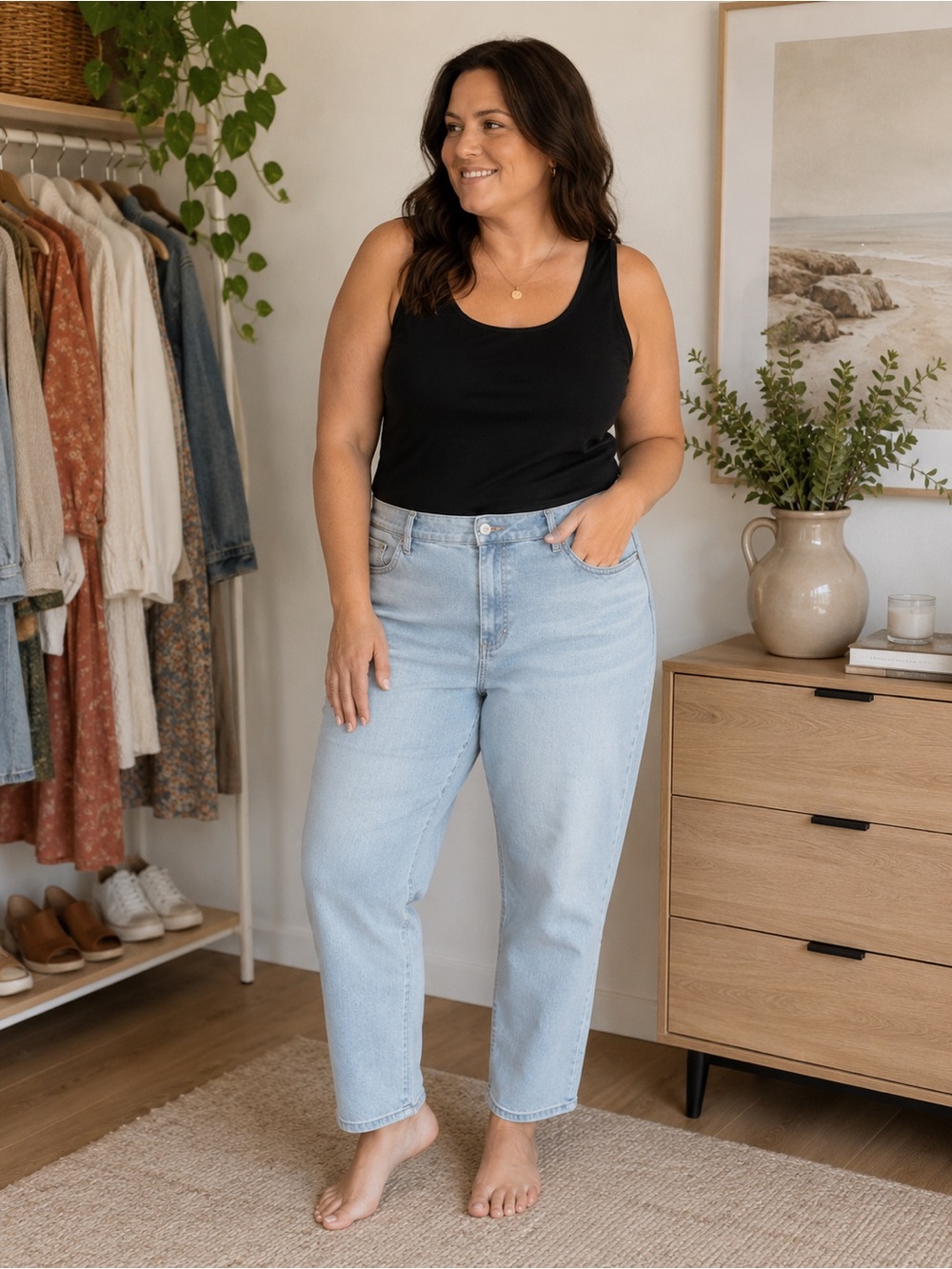 Gloria Vanderbilt Light Blue Straight-Leg Jeans